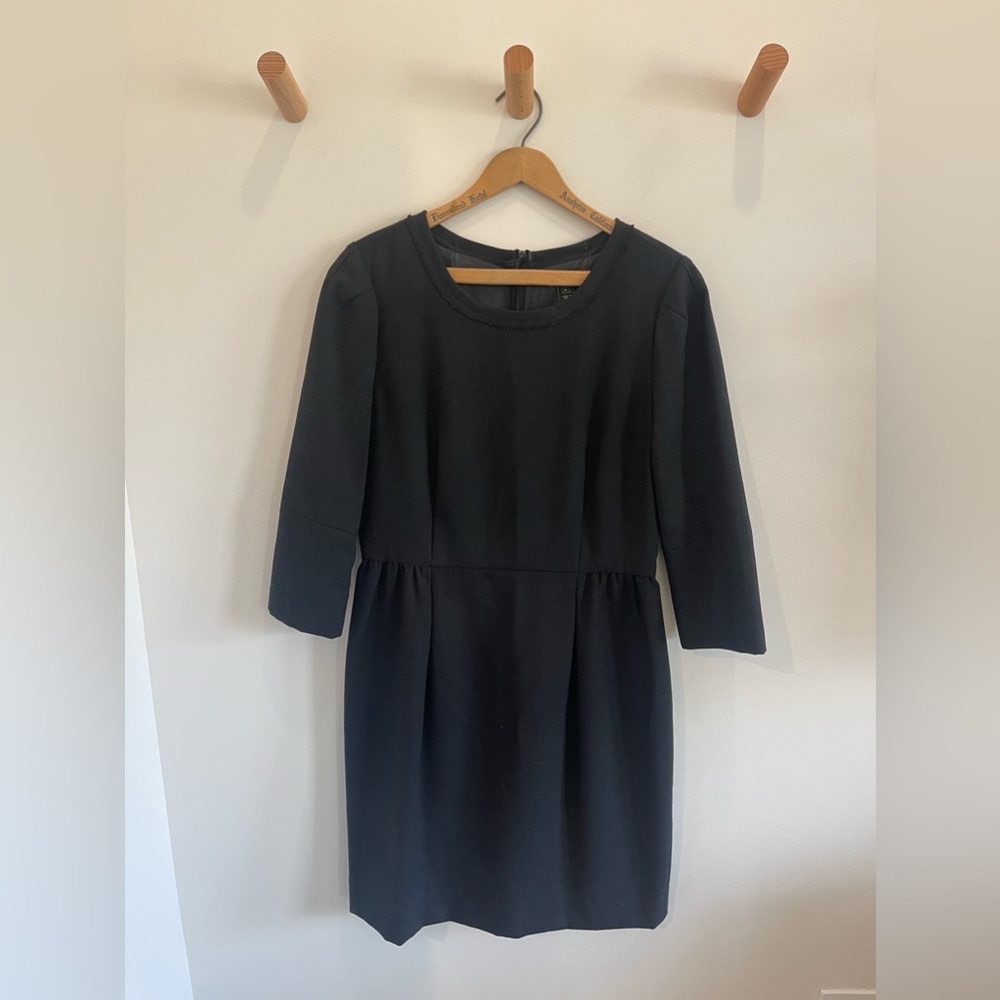 J. Crew Black Professional Dress w 3/4 Sleeves
